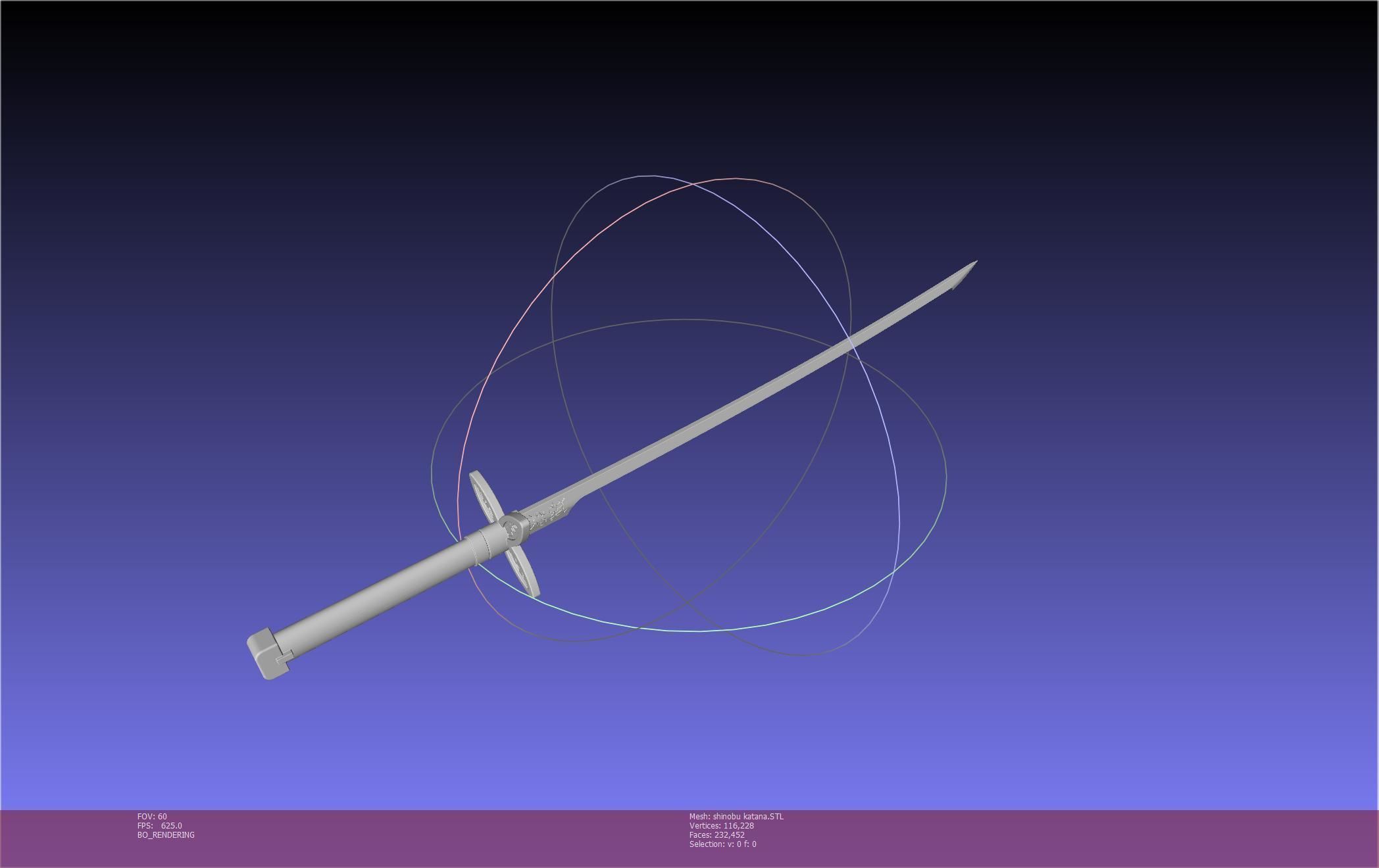Demon Slayer Shinobu Katana And Scabbard Printable Assembly 3D print model_41