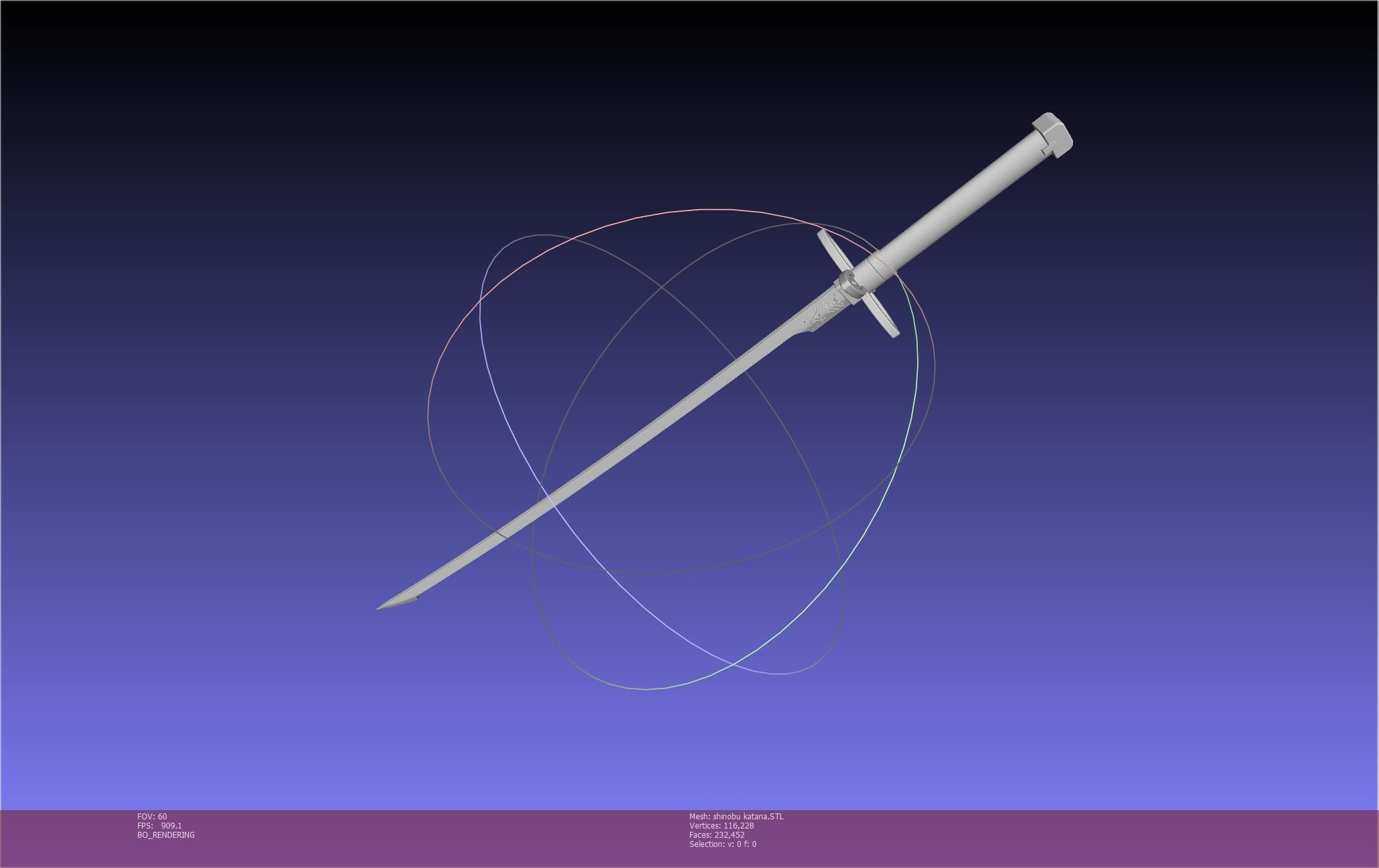 Demon Slayer Shinobu Katana And Scabbard Printable Assembly 3D print model_23