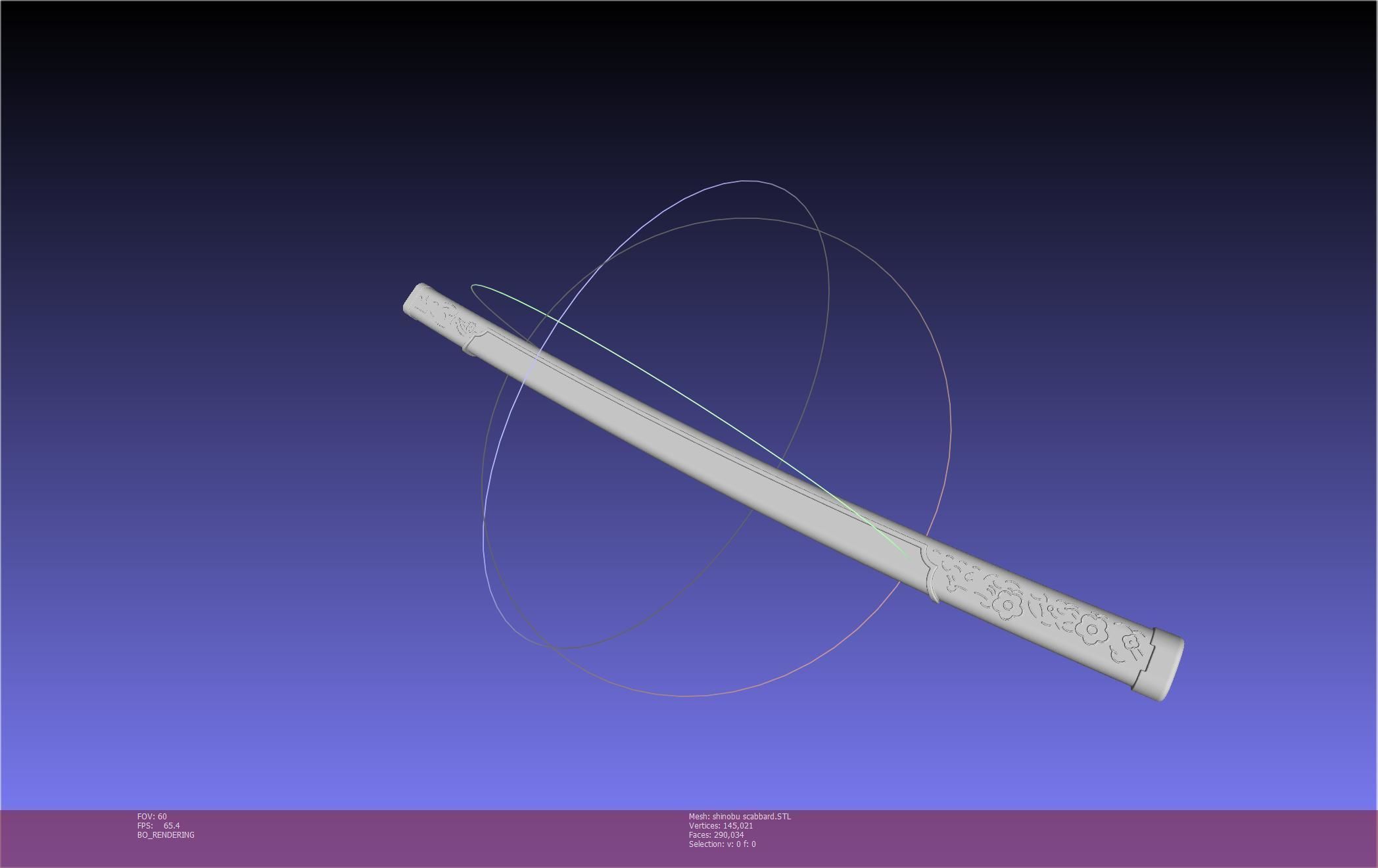 Demon Slayer Shinobu Katana And Scabbard Printable Assembly 3D print model_107