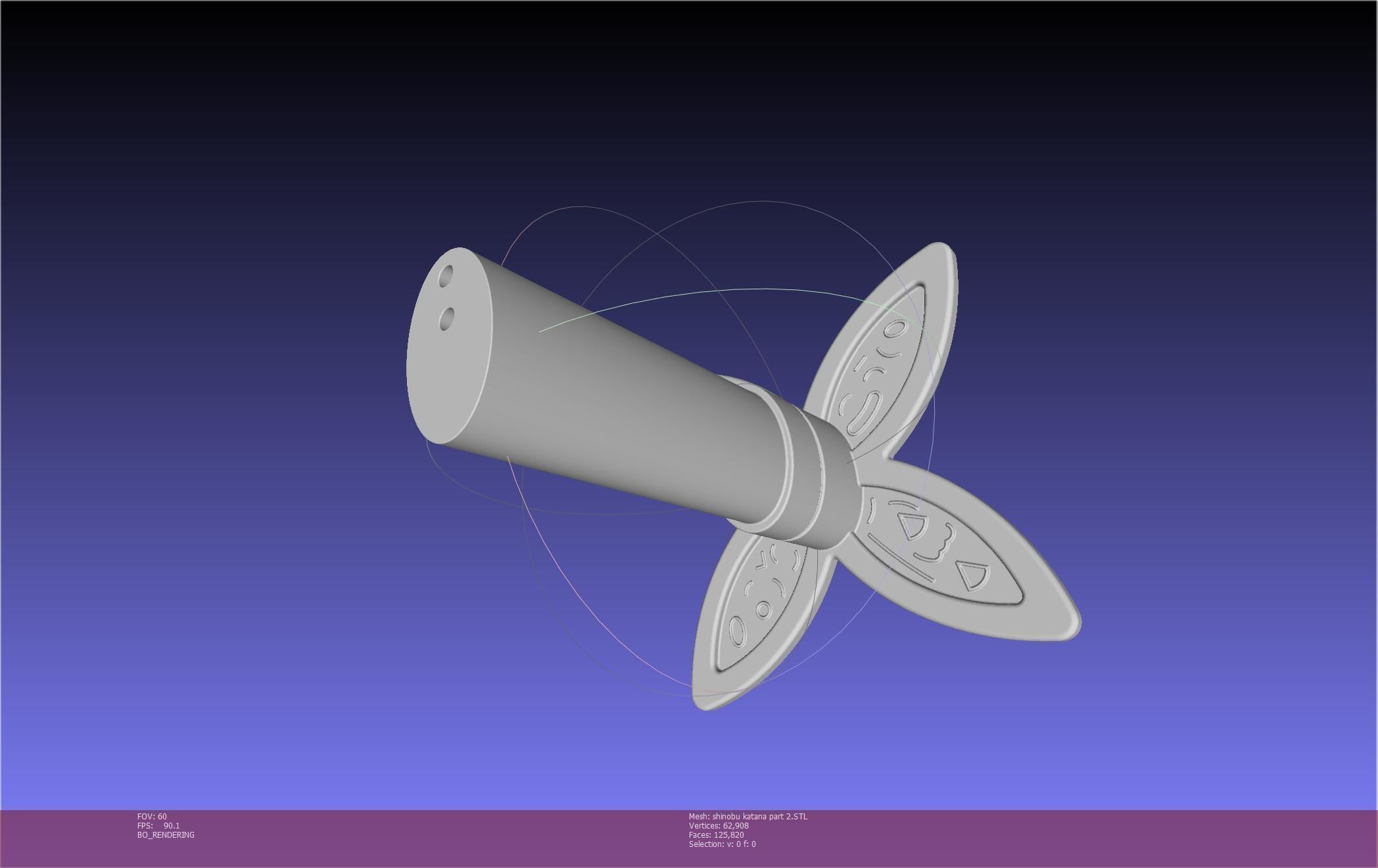 Demon Slayer Shinobu Katana And Scabbard Printable Assembly 3D print model_90