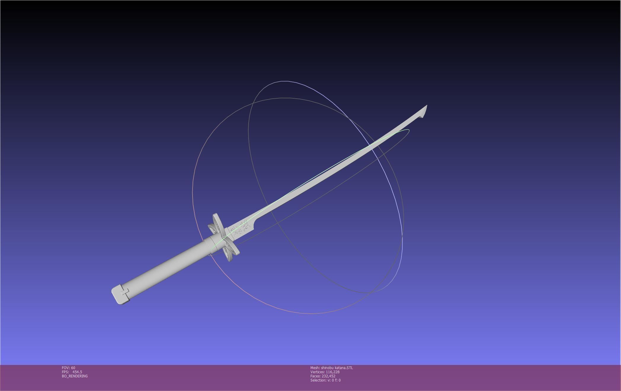 Demon Slayer Shinobu Katana And Scabbard Printable Assembly 3D print model_33