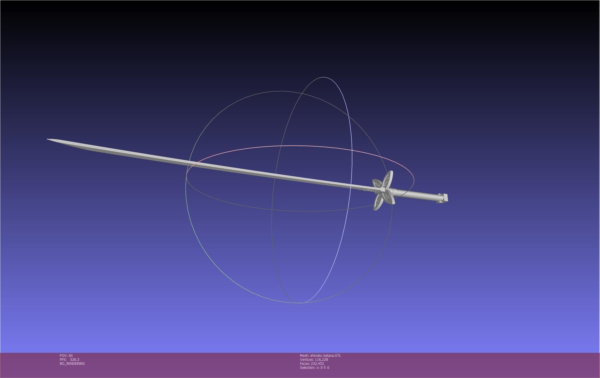 Demon Slayer Shinobu Katana And Scabbard Printable Assembly 3D print model_45