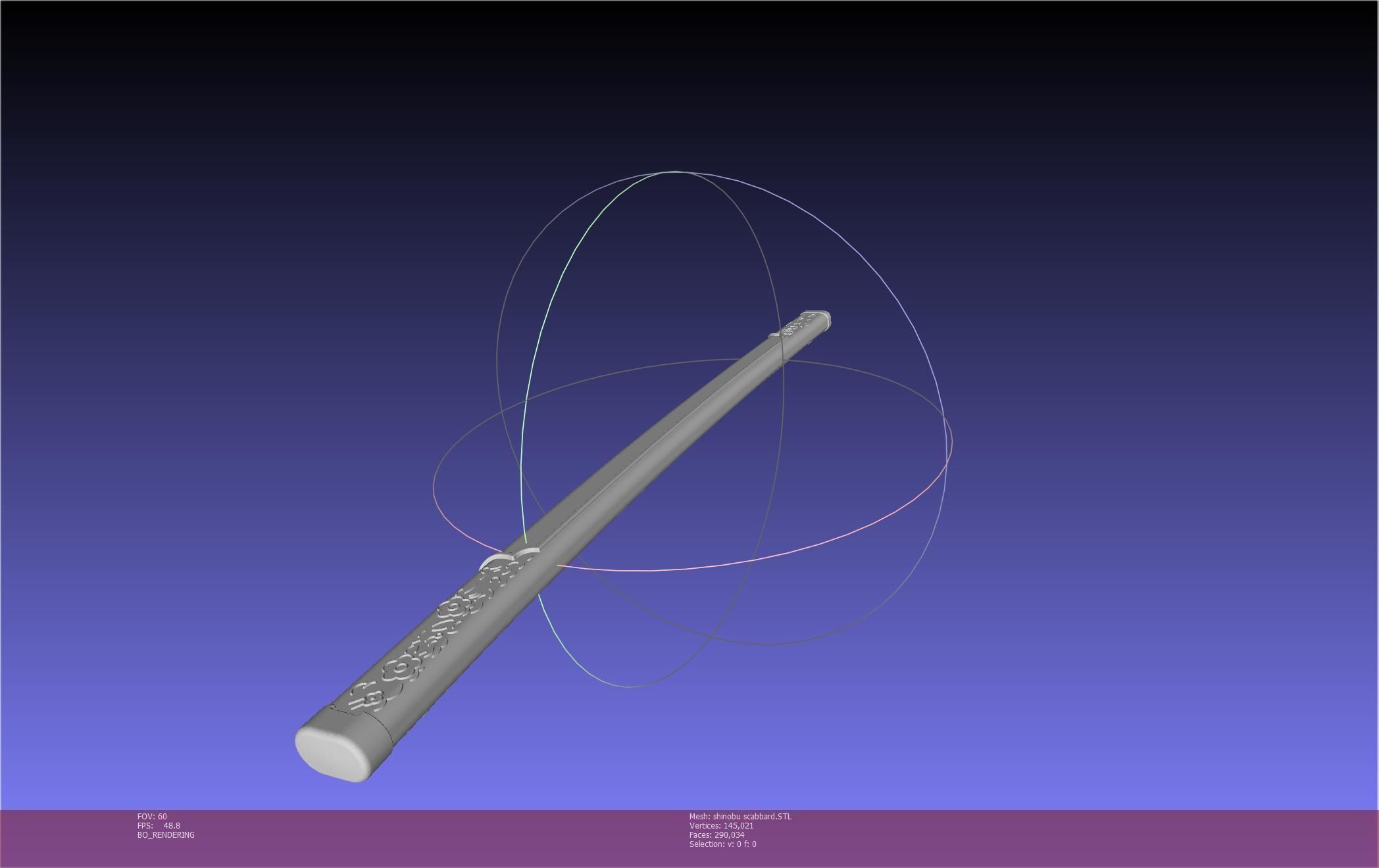 Demon Slayer Shinobu Katana And Scabbard Printable Assembly 3D print model_104
