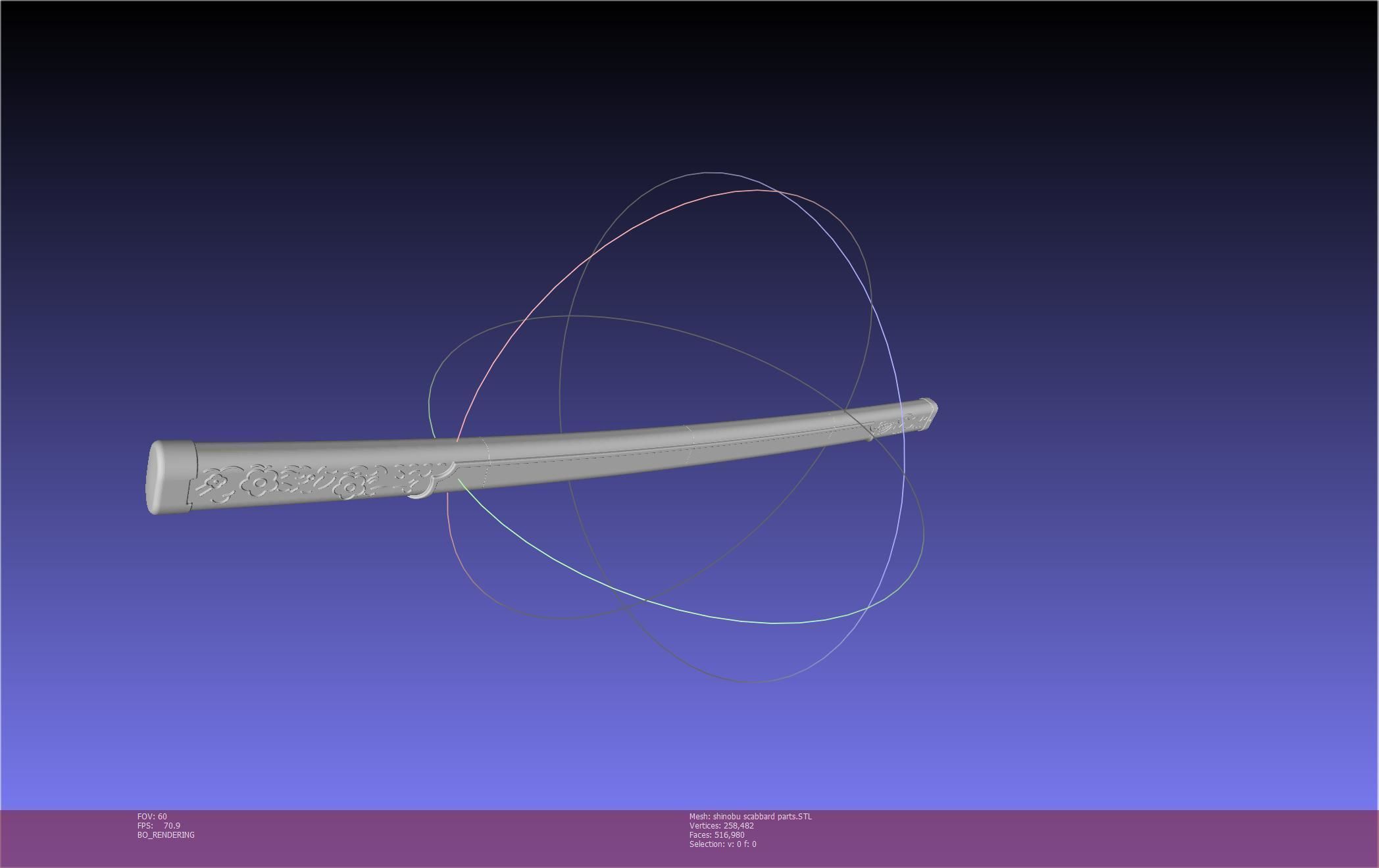 Demon Slayer Shinobu Katana And Scabbard Printable Assembly 3D print model_131