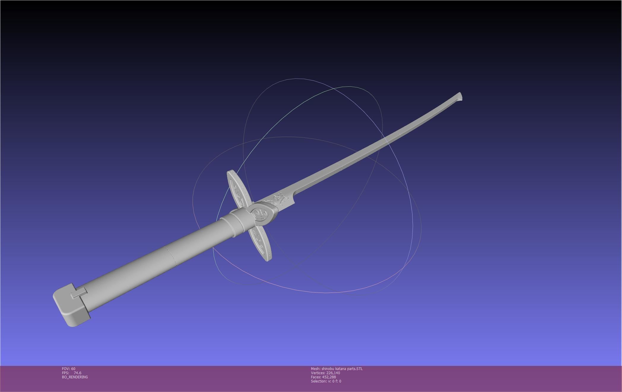 Demon Slayer Shinobu Katana And Scabbard Printable Assembly 3D print model_85