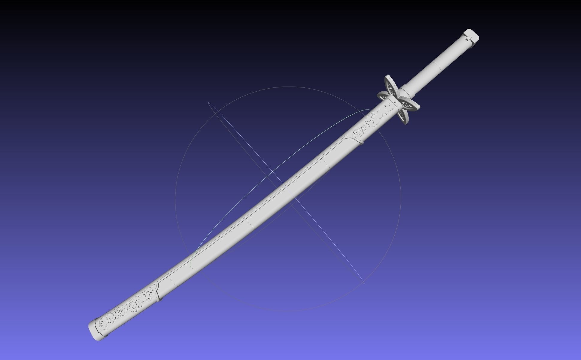 Demon Slayer Shinobu Katana And Scabbard Printable Assembly 3D print model_149