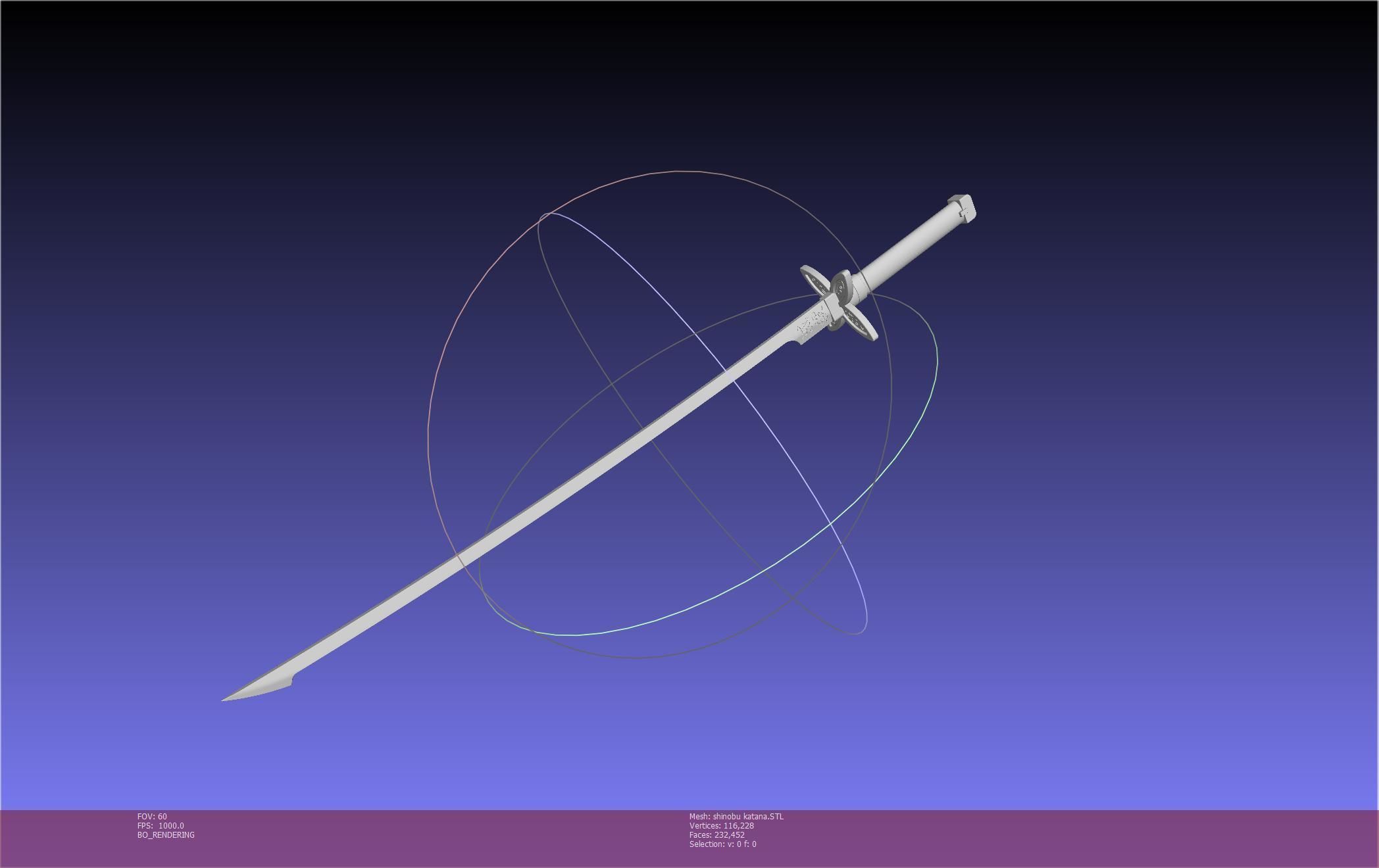Demon Slayer Shinobu Katana And Scabbard Printable Assembly 3D print model_24