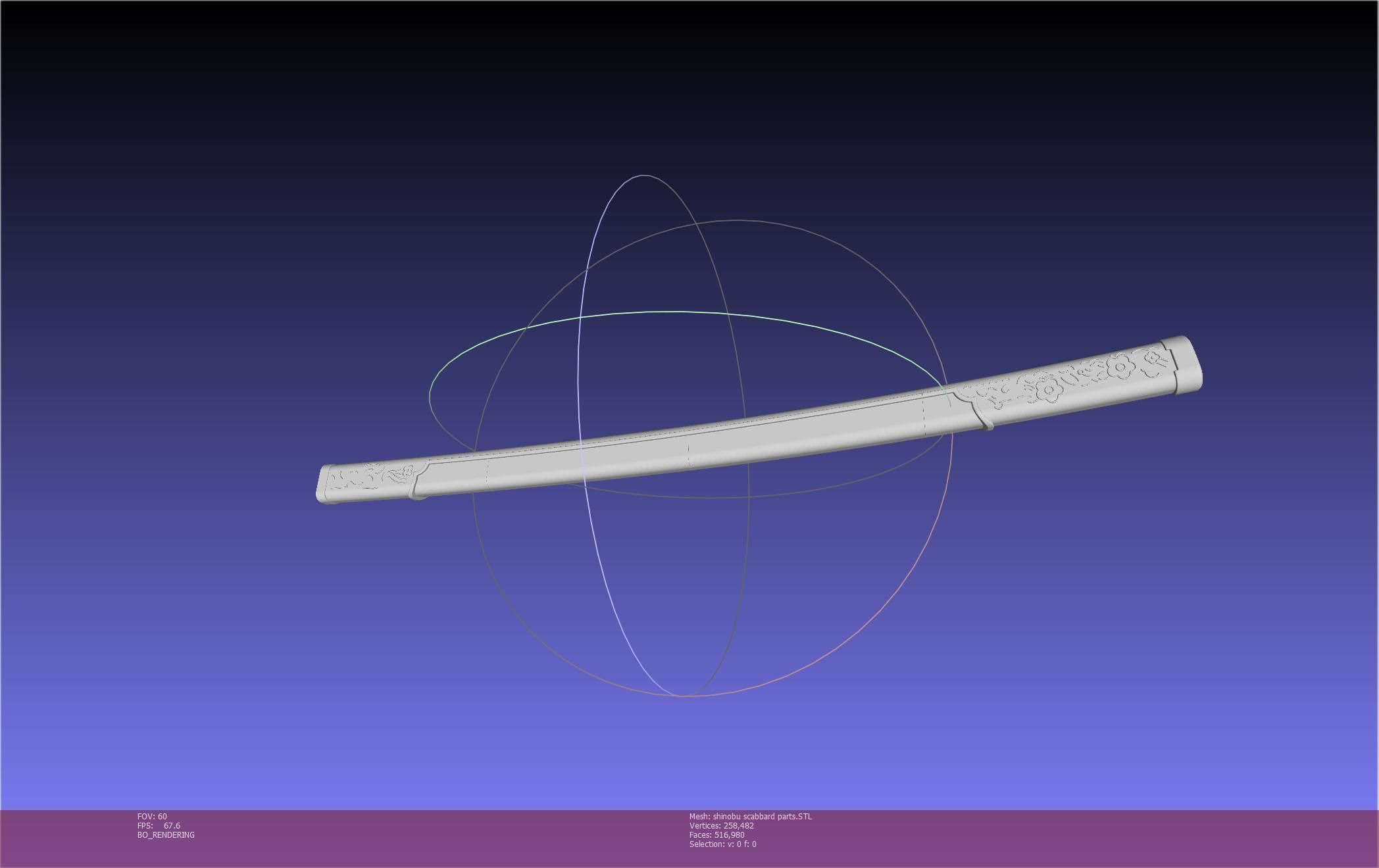 Demon Slayer Shinobu Katana And Scabbard Printable Assembly 3D print model_132