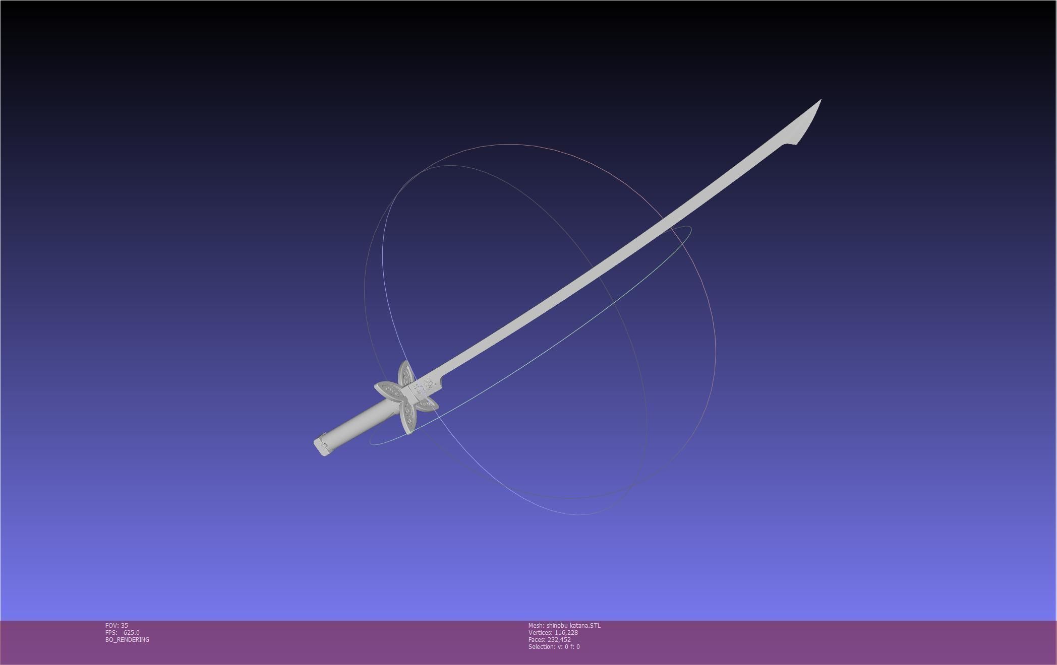 Demon Slayer Shinobu Katana And Scabbard Printable Assembly 3D print model_82