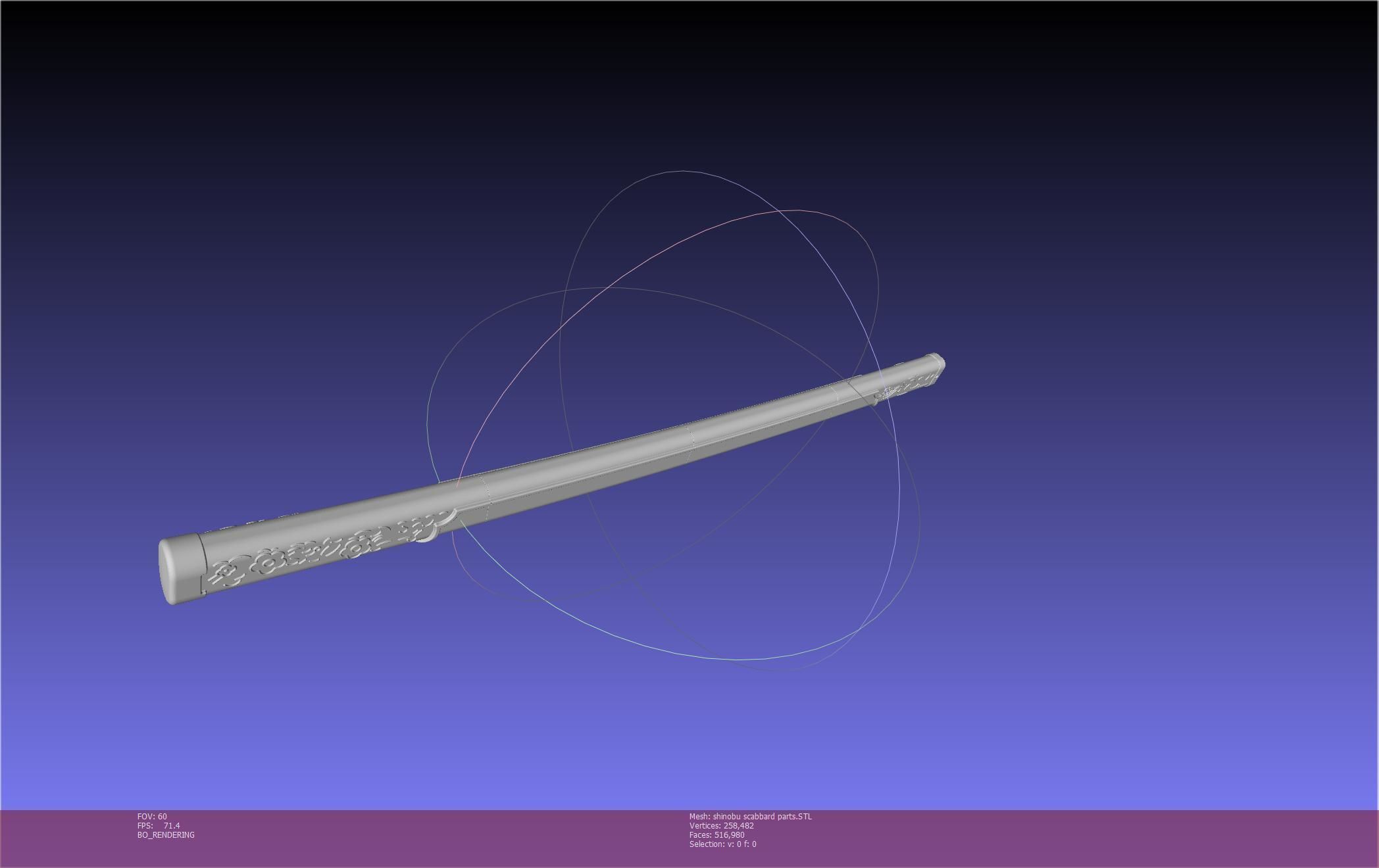 Demon Slayer Shinobu Katana And Scabbard Printable Assembly 3D print model_130