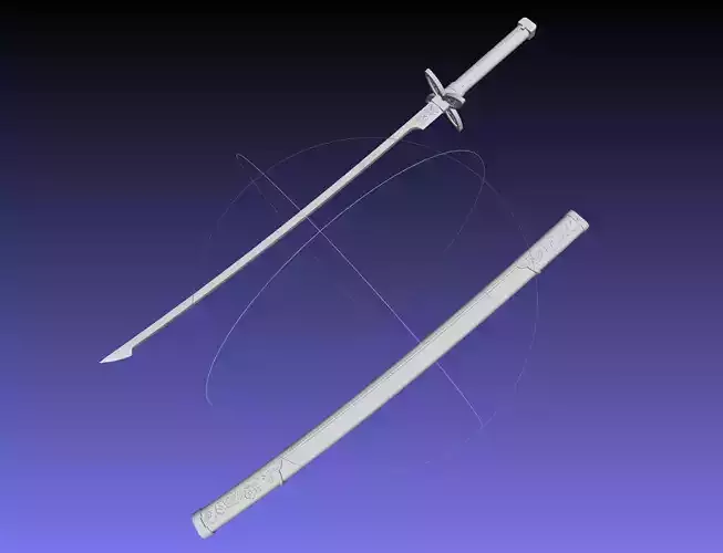 Demon Slayer Shinobu Katana And Scabbard Printable Assembly 3D print model