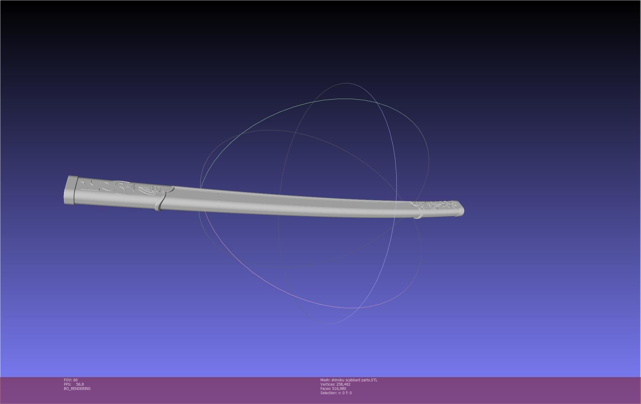 Demon Slayer Shinobu Katana And Scabbard Printable Assembly 3D print model_136