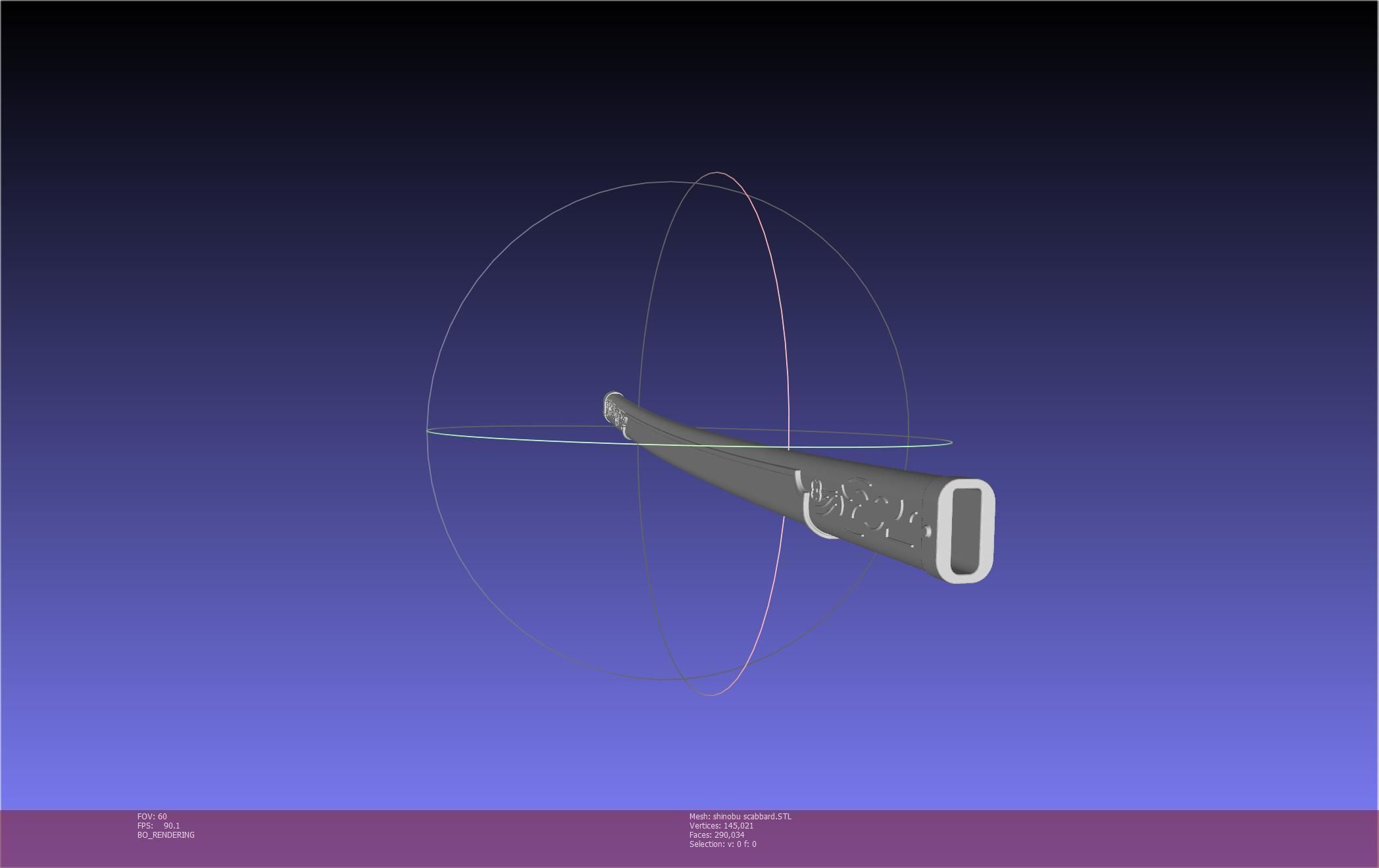 Demon Slayer Shinobu Katana And Scabbard Printable Assembly 3D print model_100