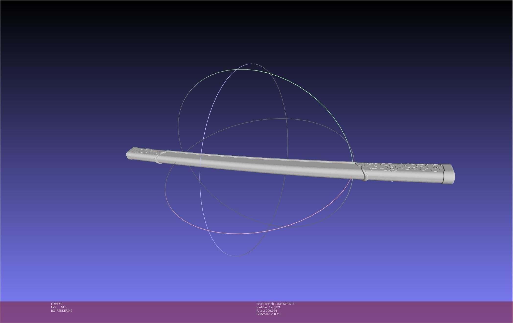 Demon Slayer Shinobu Katana And Scabbard Printable Assembly 3D print model_106