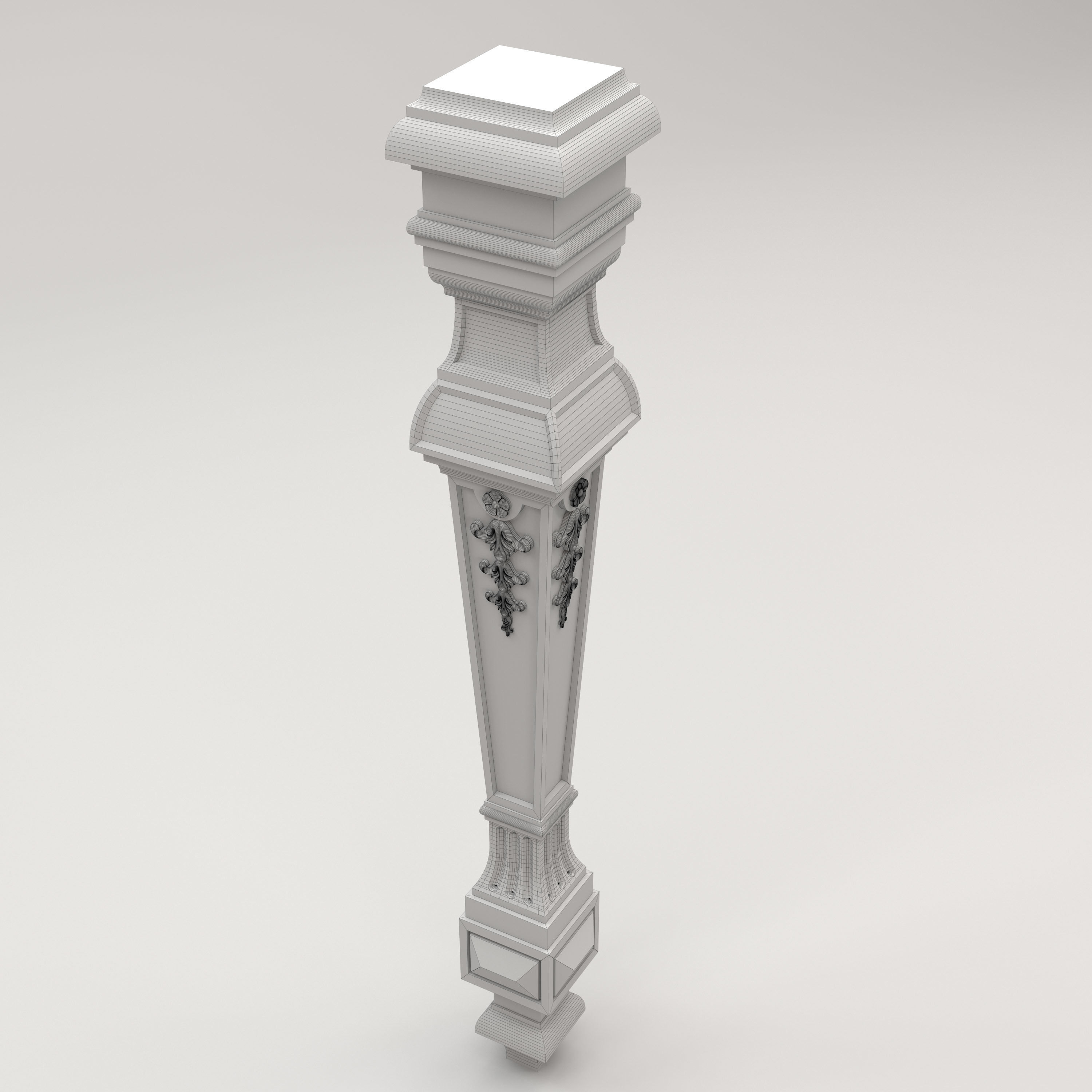 Carved Leg 3D model_5