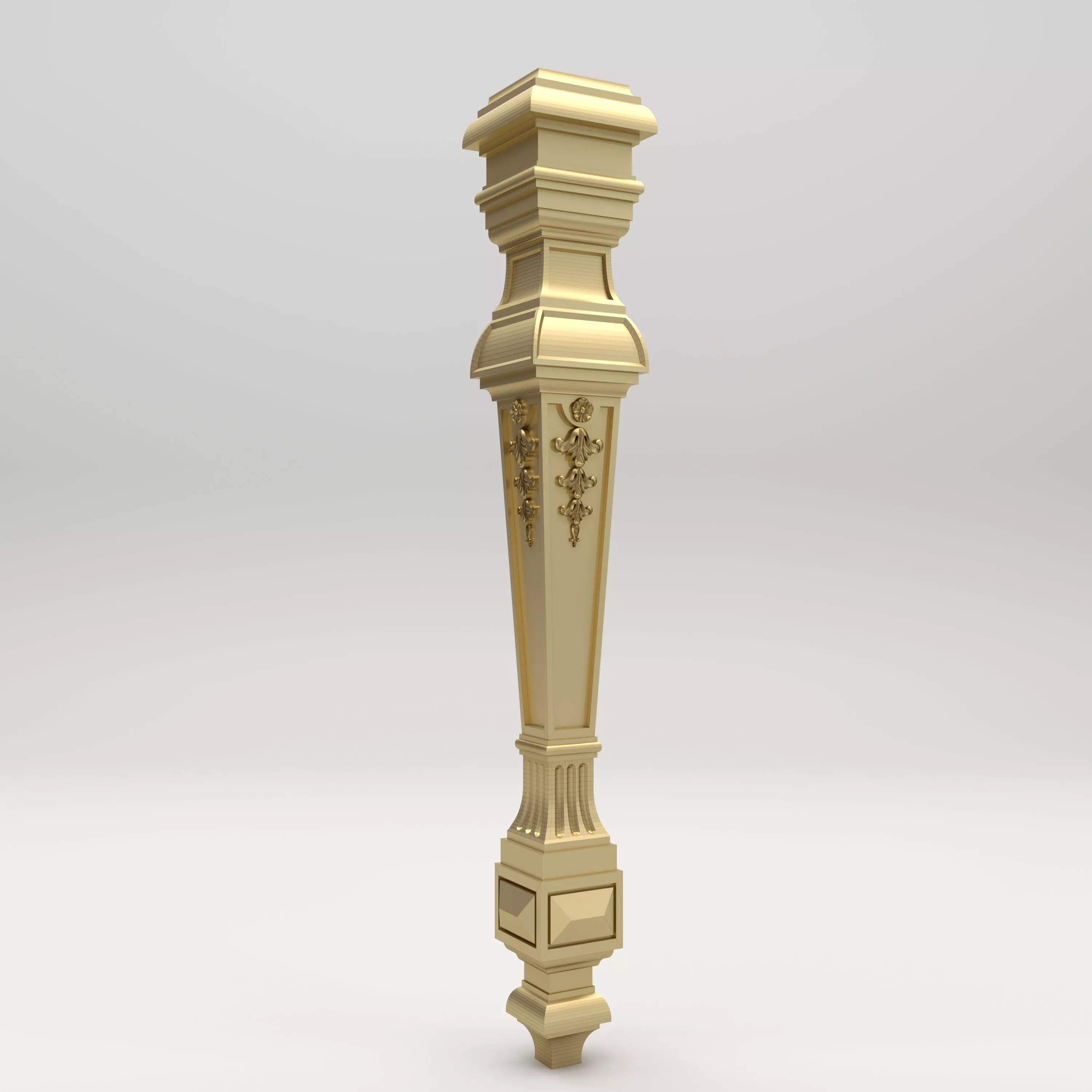 Carved Leg 3D model_0