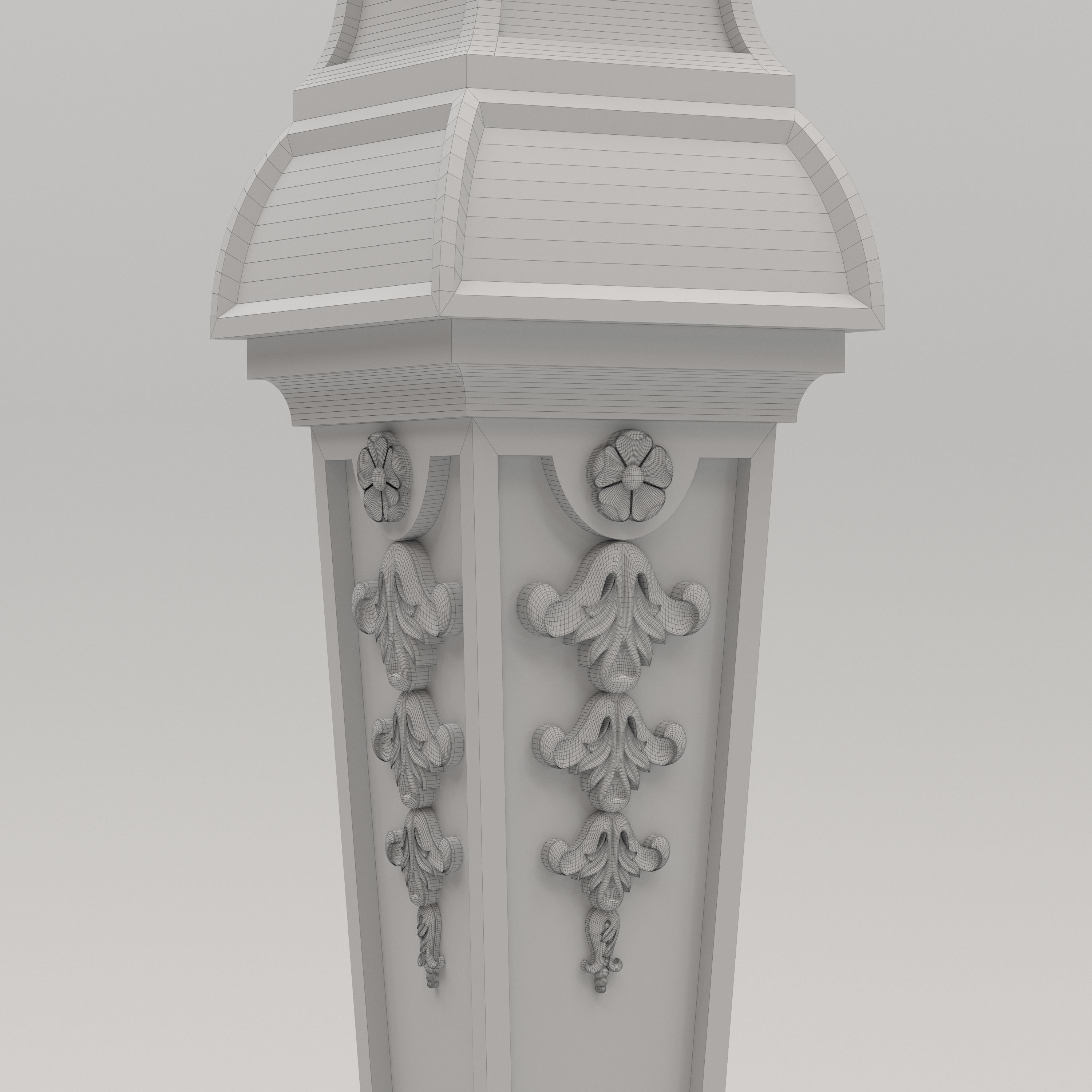 Carved Leg 3D model_4
