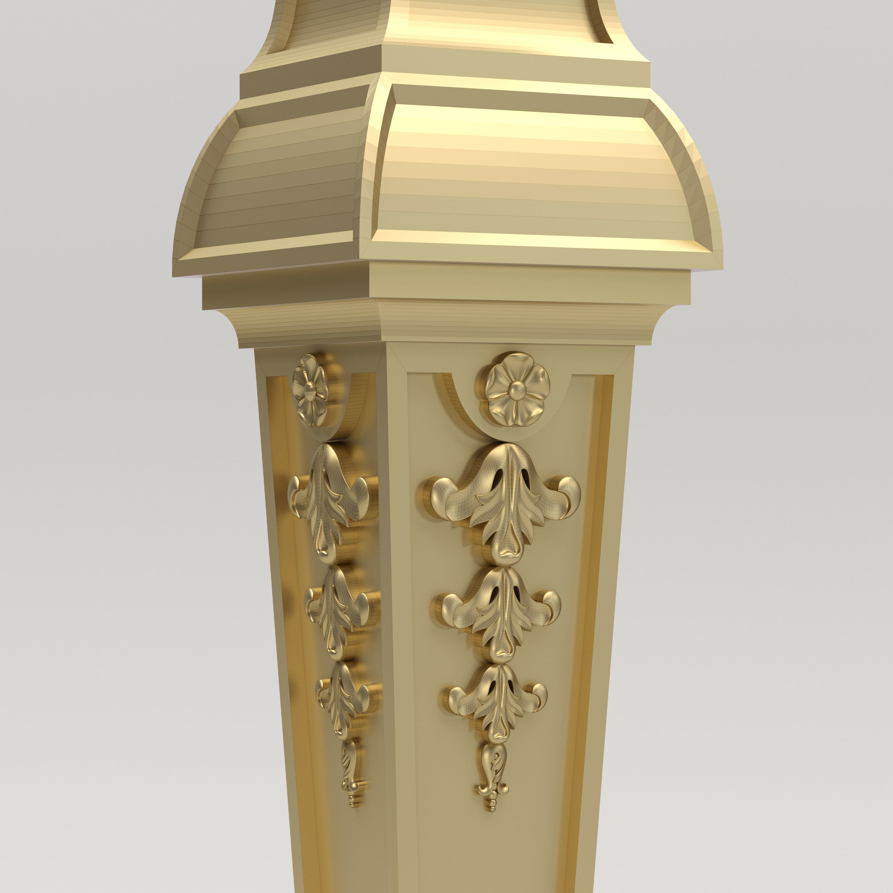 Carved Leg 3D model_1