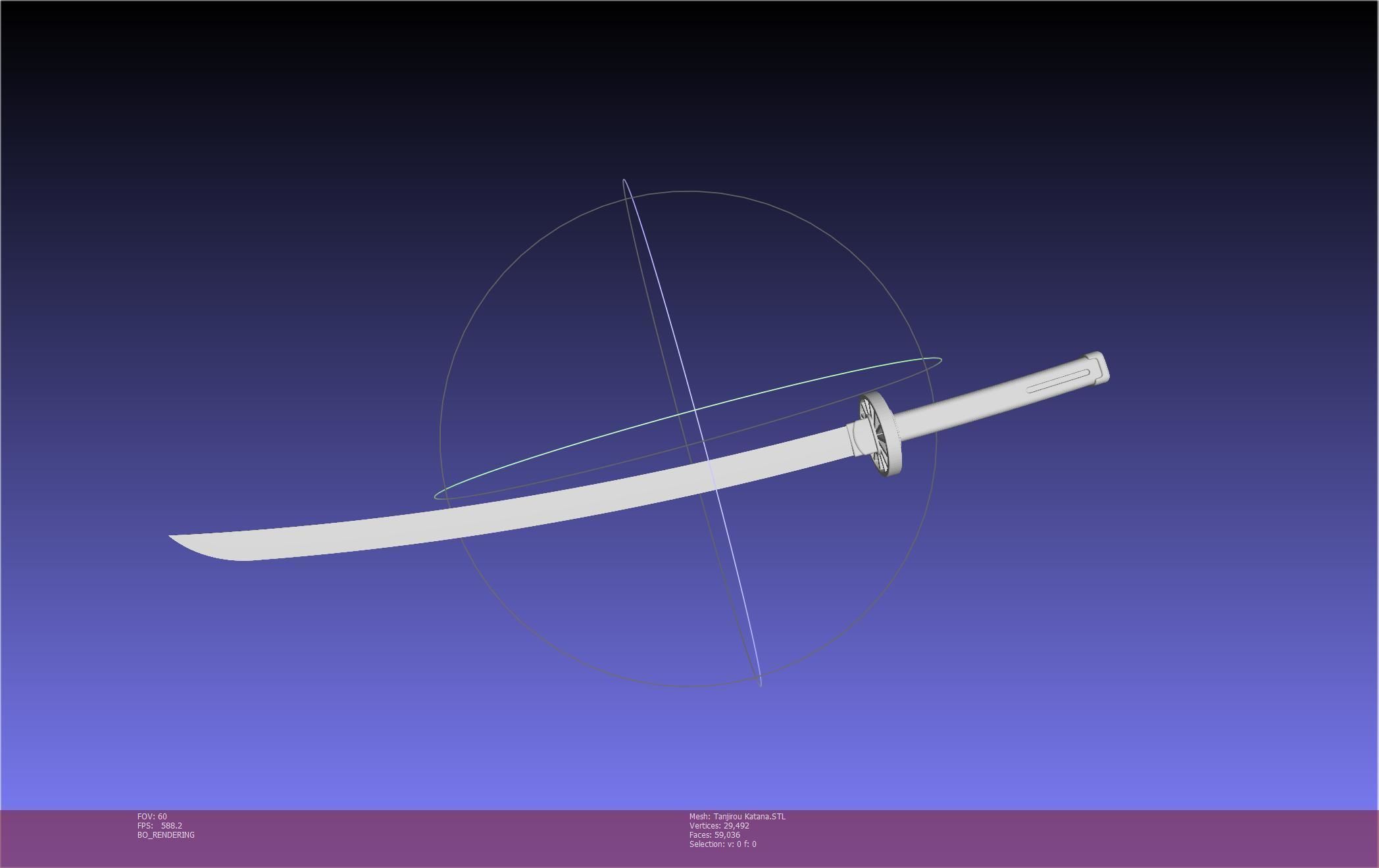 Demon Slayer Tanjiro Katana And Sheath Printable Models 3D print model_74