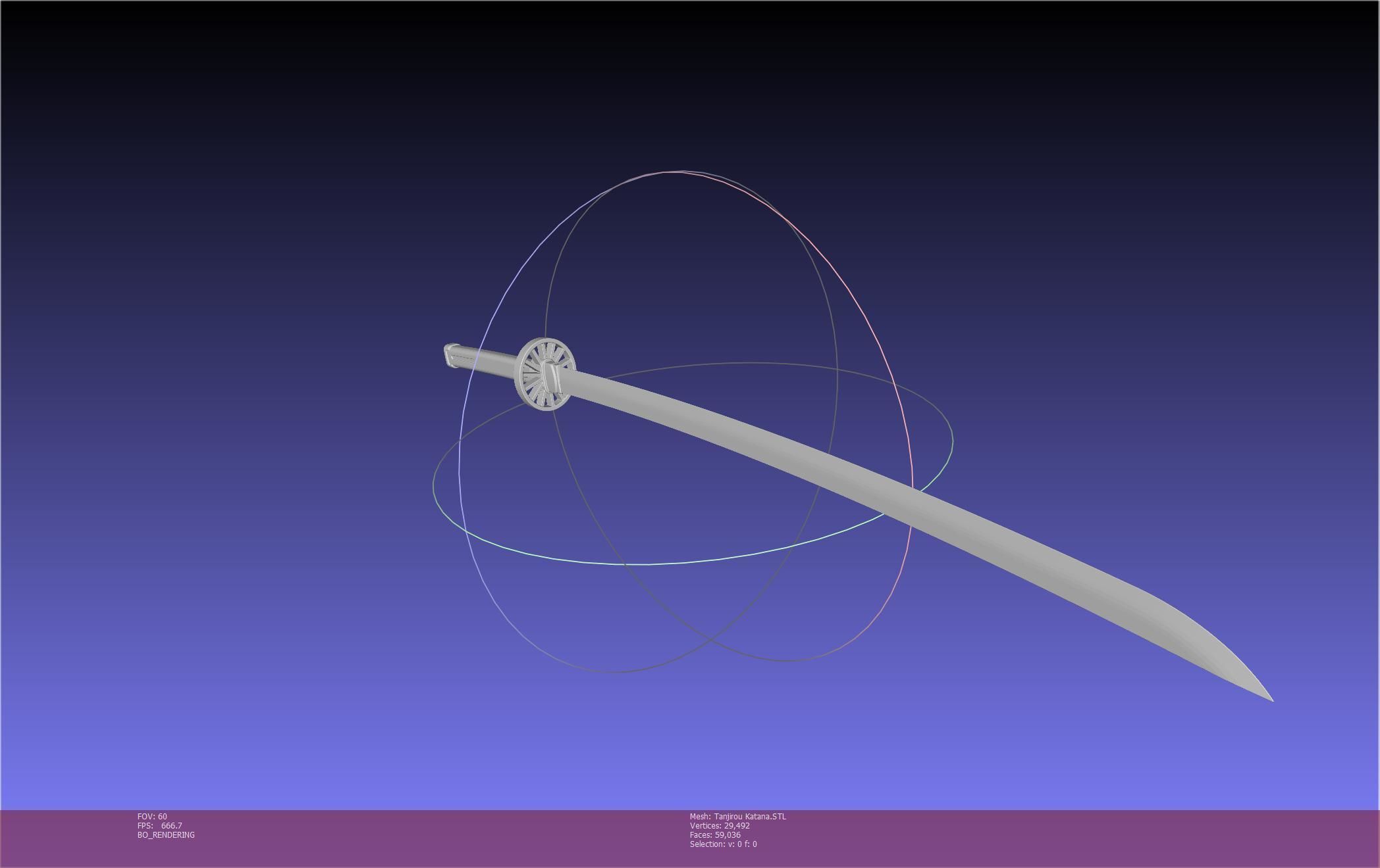 Demon Slayer Tanjiro Katana And Sheath Printable Models 3D print model_80