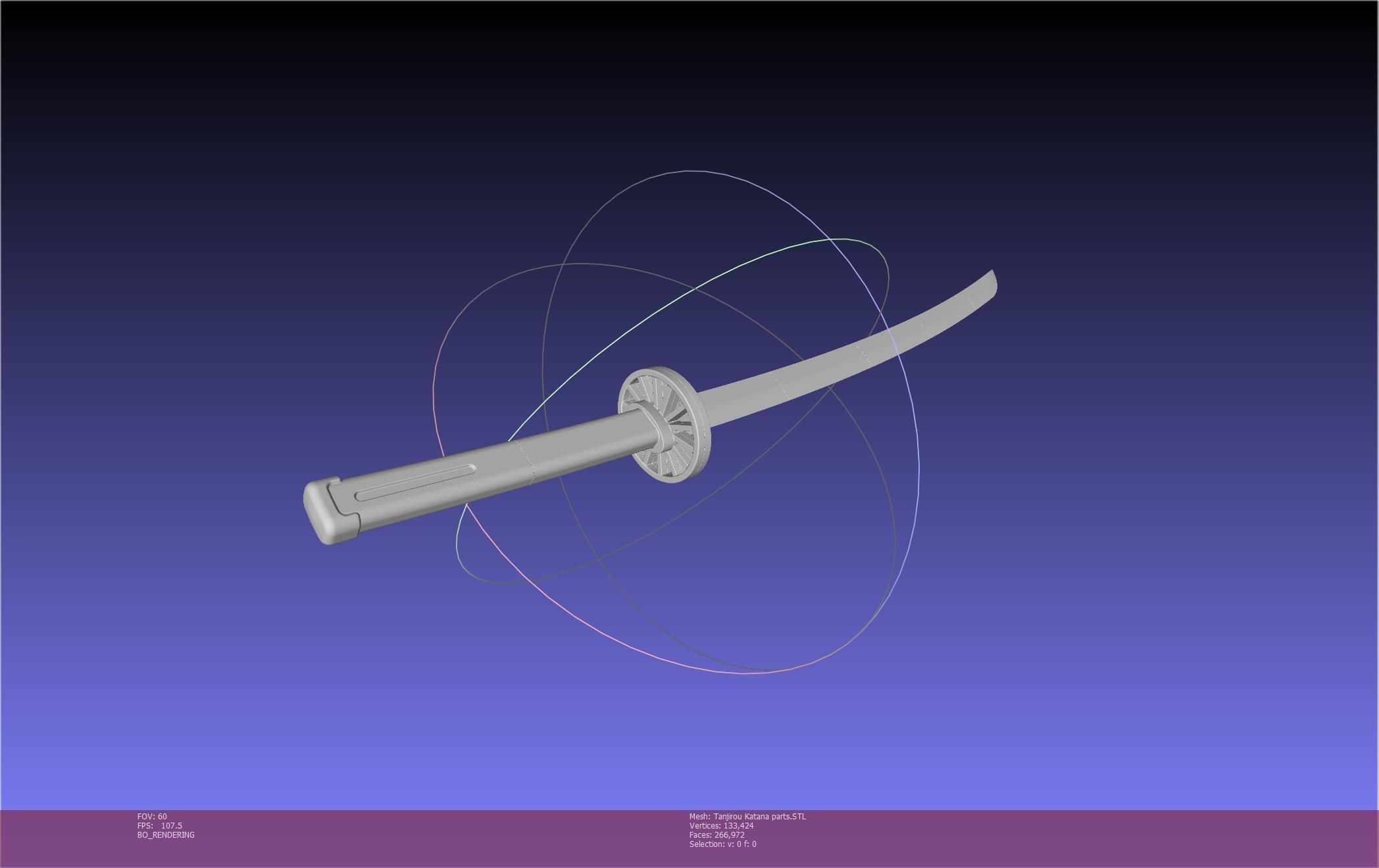 Demon Slayer Tanjiro Katana And Sheath Printable Models 3D print model_125