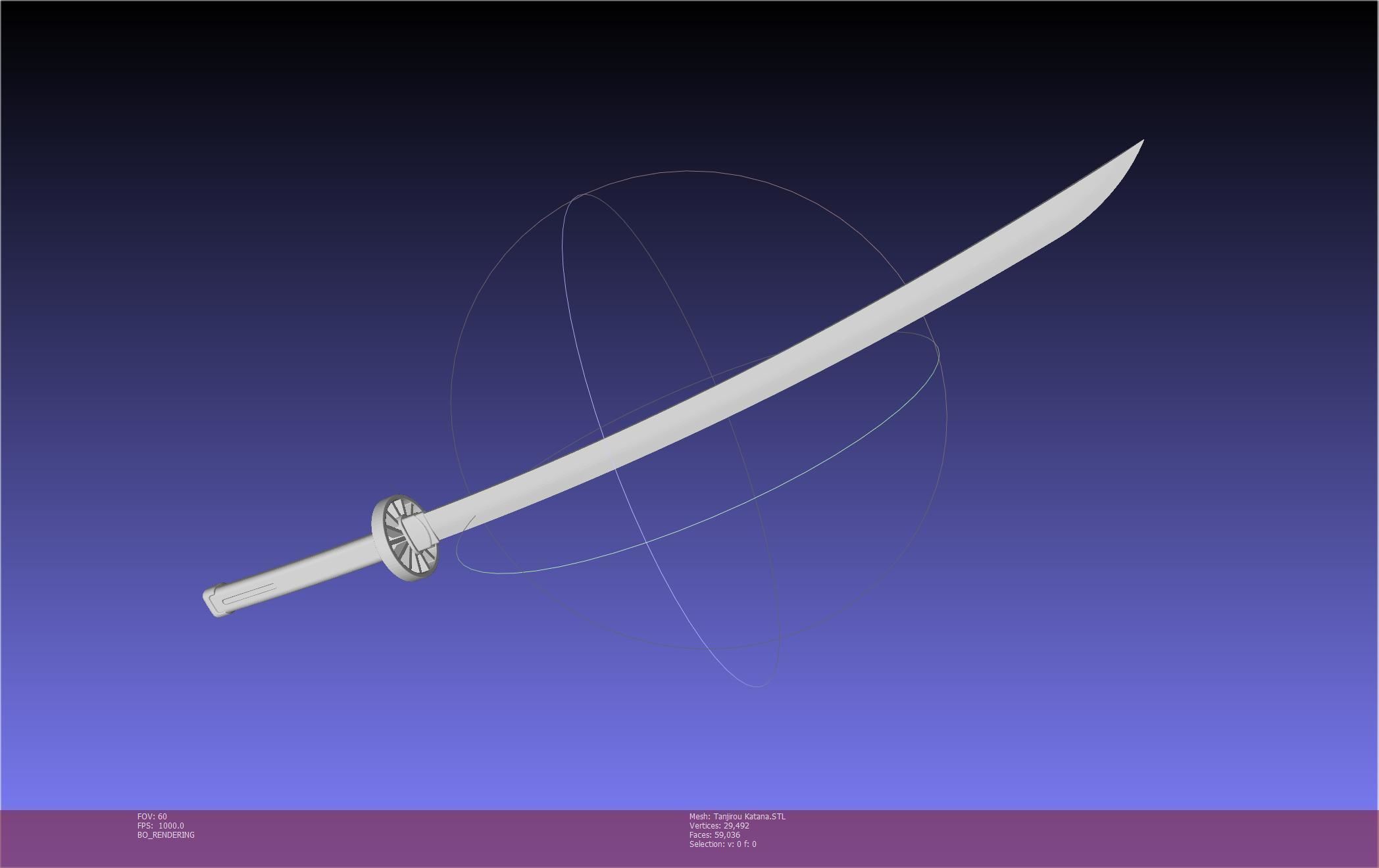 Demon Slayer Tanjiro Katana And Sheath Printable Models 3D print model_1