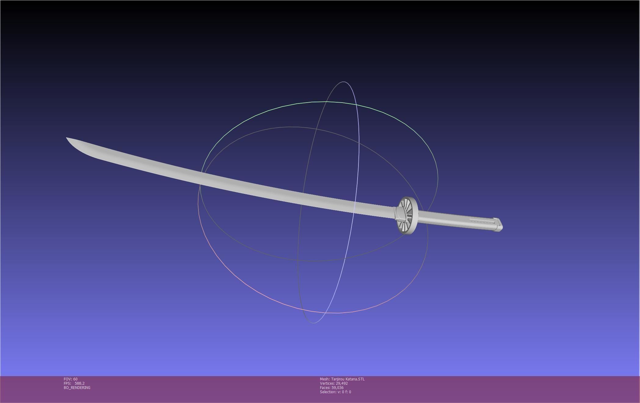 Demon Slayer Tanjiro Katana And Sheath Printable Models 3D print model_77