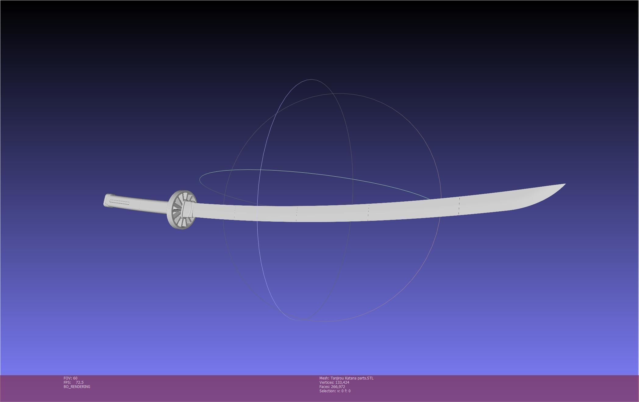 Demon Slayer Tanjiro Katana And Sheath Printable Models 3D print model_126