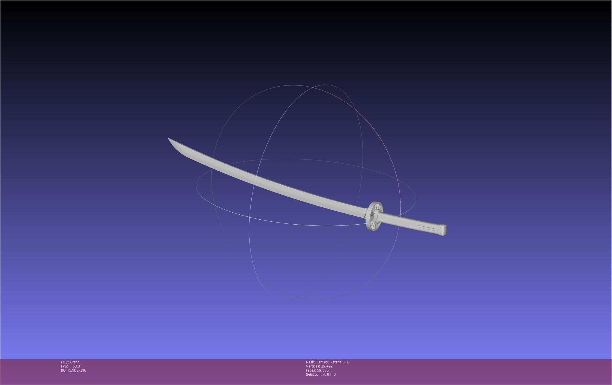 Demon Slayer Tanjiro Katana And Sheath Printable Models 3D print model_86