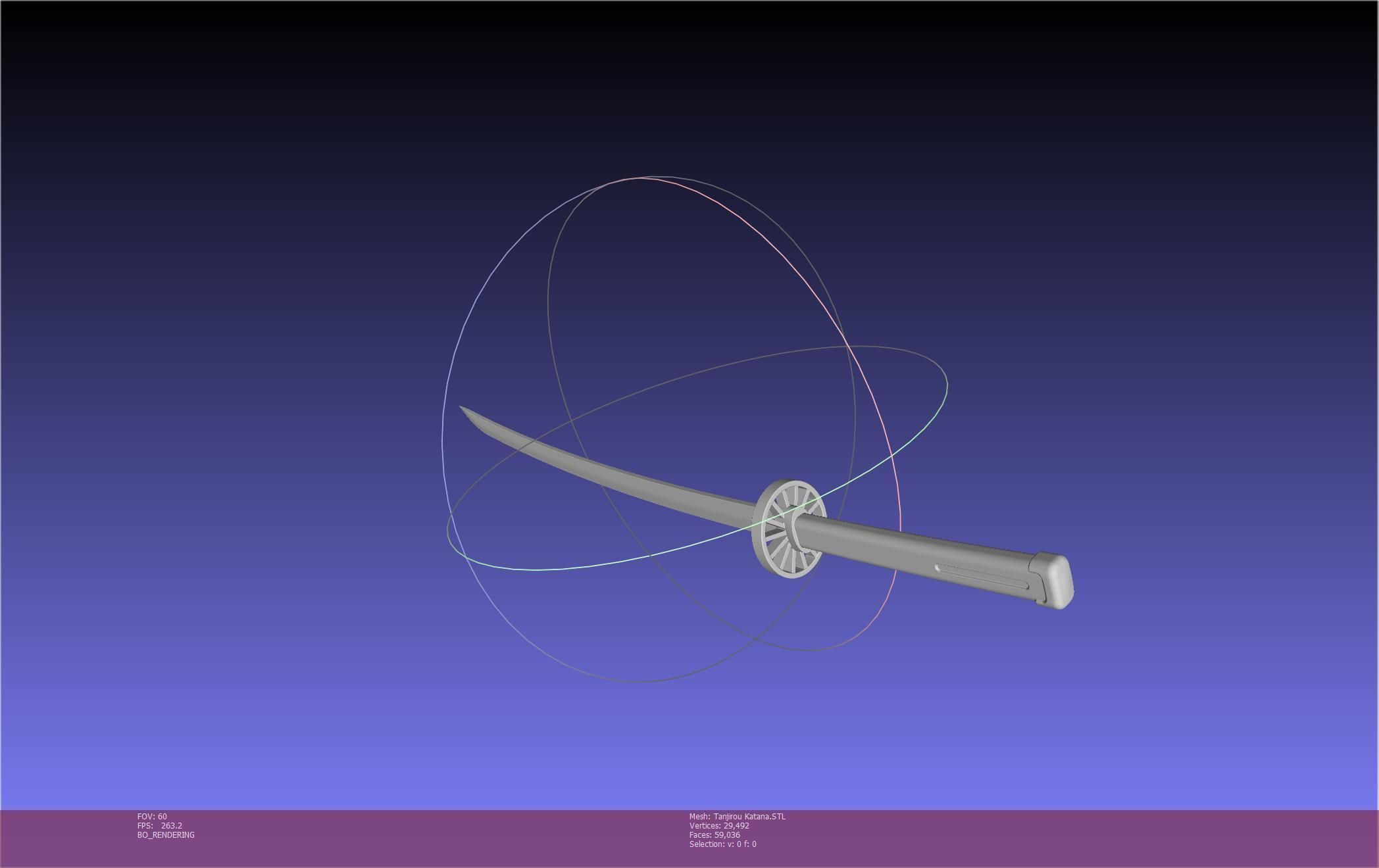 Demon Slayer Tanjiro Katana And Sheath Printable Models 3D print model_69