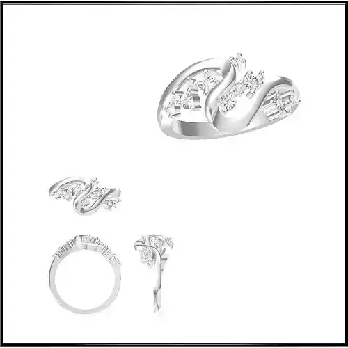JCD Format Vintage style wedding rings jewelry design