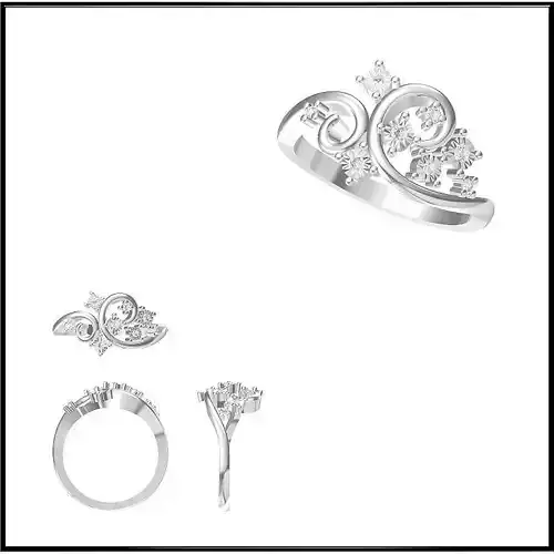 JCD Format Vintage style wedding rings jewelry
