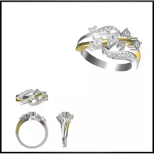 JCD Format Vintage style wedding rings diamond jewellery design