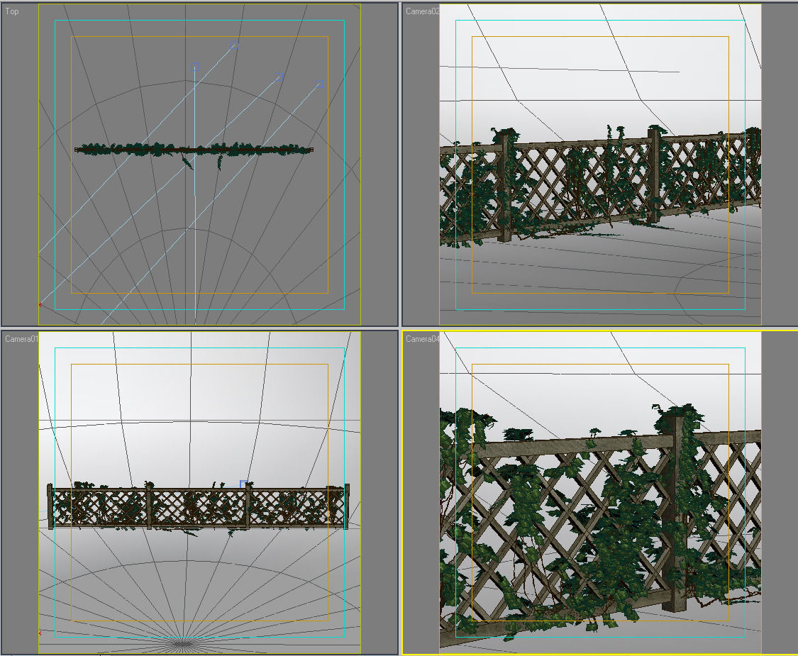 Fence 01 with ivy 3D model_5