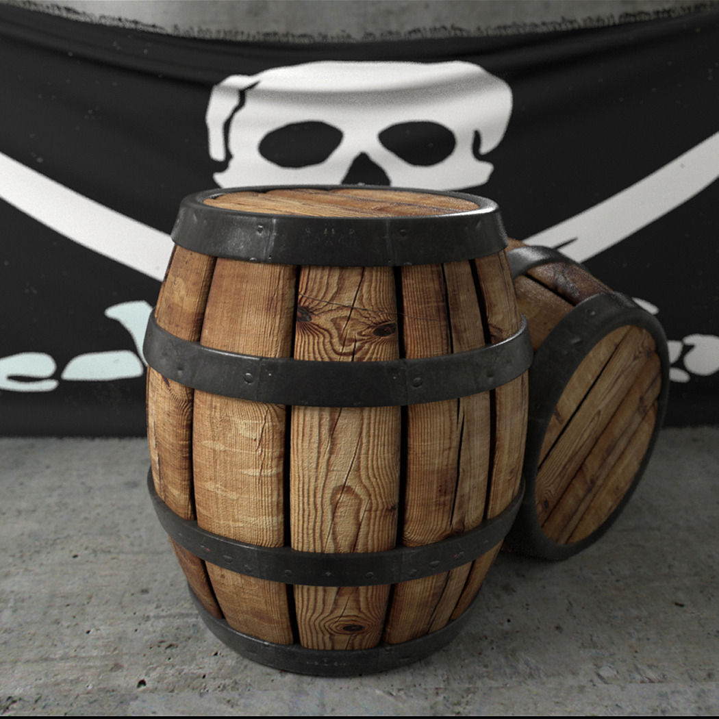 Barrel Pirate pirate barrel 3d model obj cgtrader Barrel Pirate pirate barrel 3d model obj cgtrader