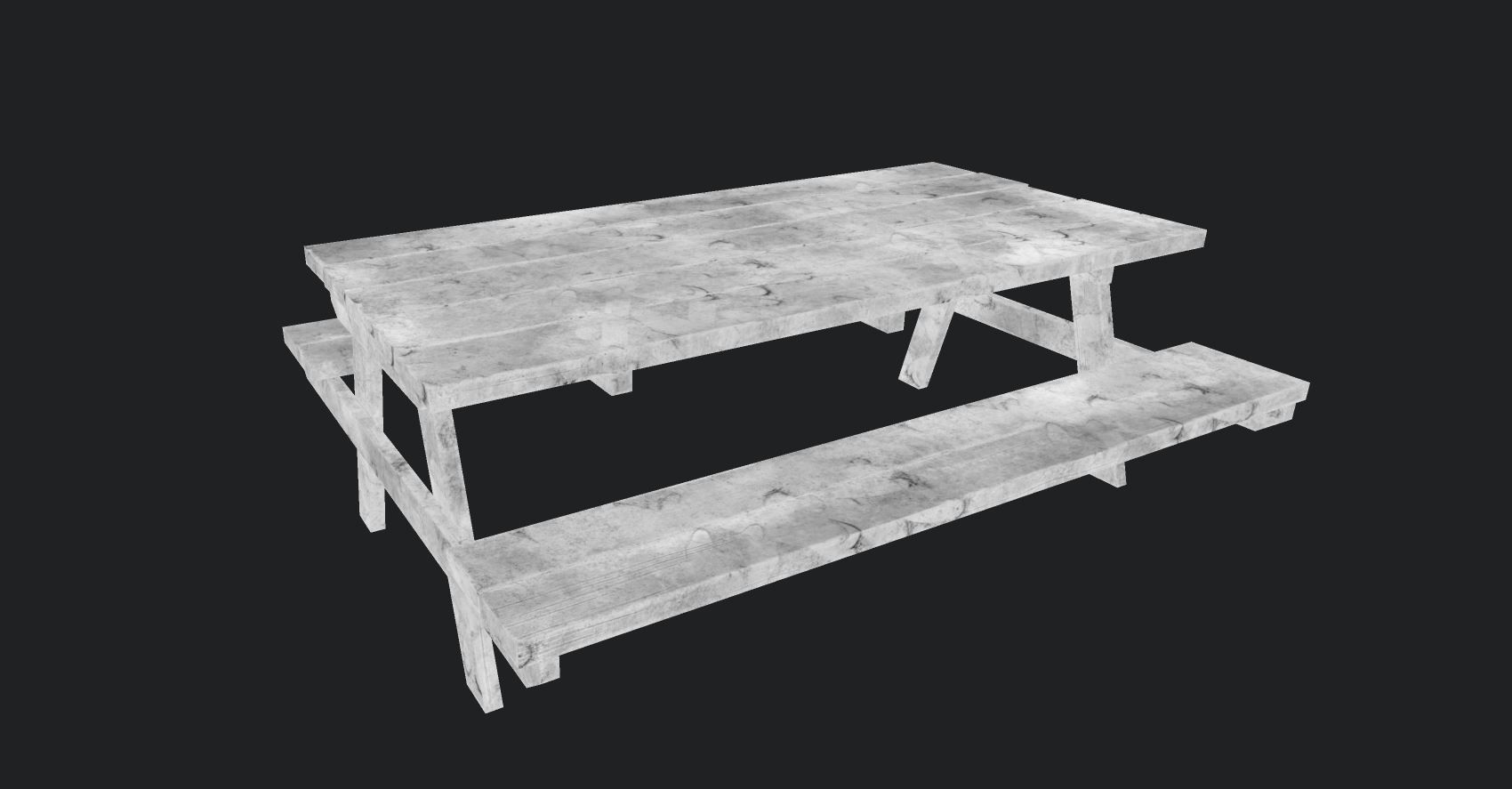 Table Bench Game Assets 3d Model pbr Texture Download Low-poly 3D model_7