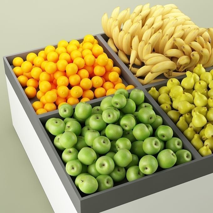 Store Fruits Stand 04 3D model_1