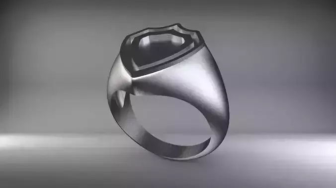 Shield signet men ring special model