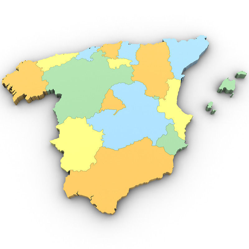 Map of Spain 3D model_2