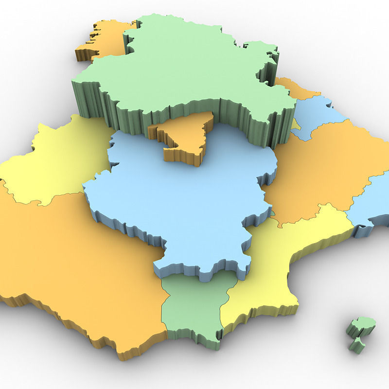 Map of Spain 3D model_4