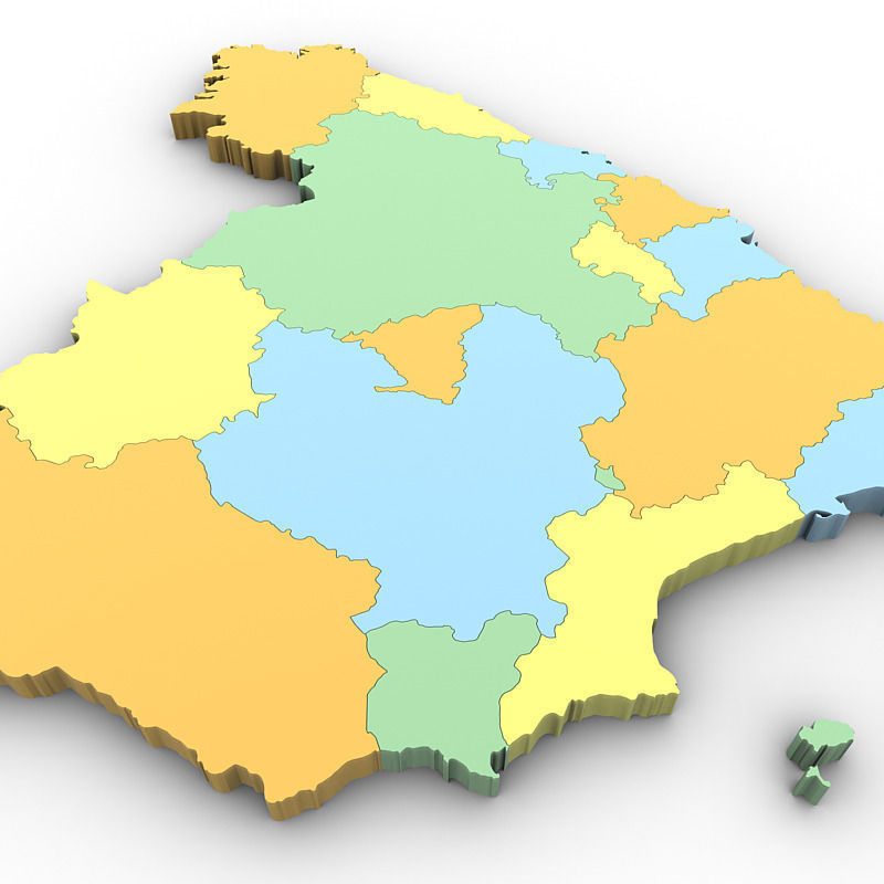Map of Spain 3D model_3