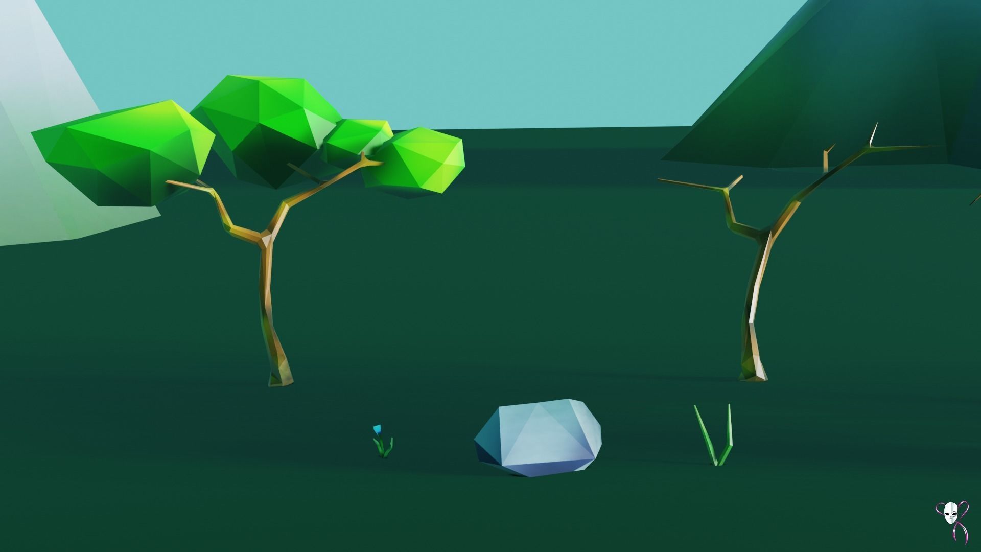 Low Poly Nature Spring Pack Low-poly 3D model_10