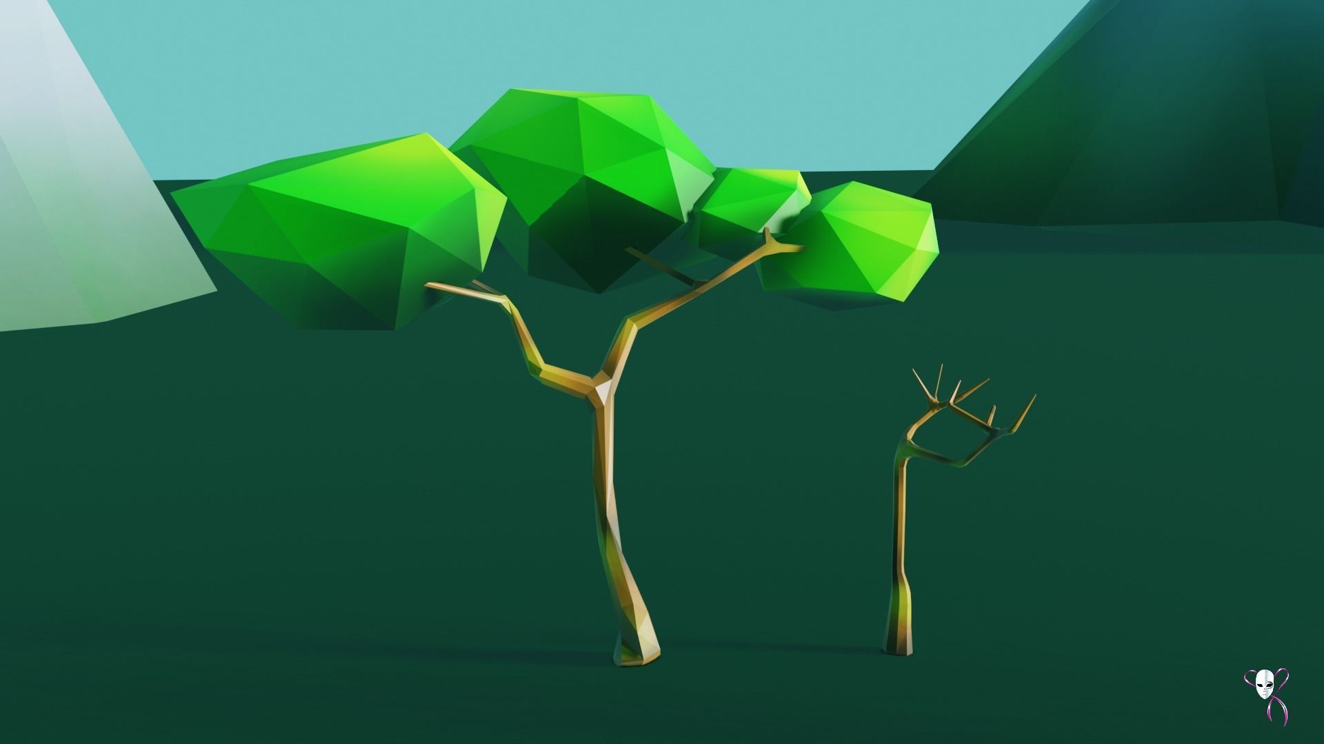 Low Poly Nature Spring Pack Low-poly 3D model_5