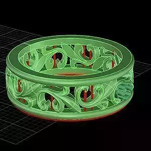 ring135 ring with ornate design