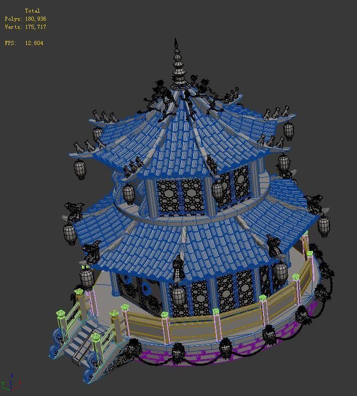 Gang center - building 01 3D model_2