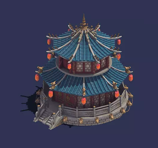 Gang center - building 01 3D model_0