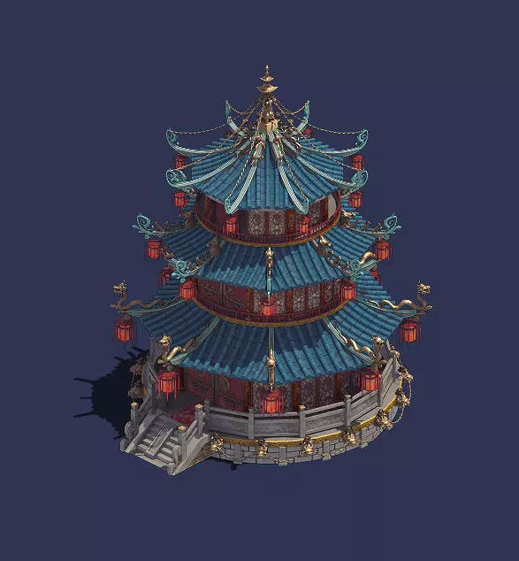 Gang center - building 02 3D model
