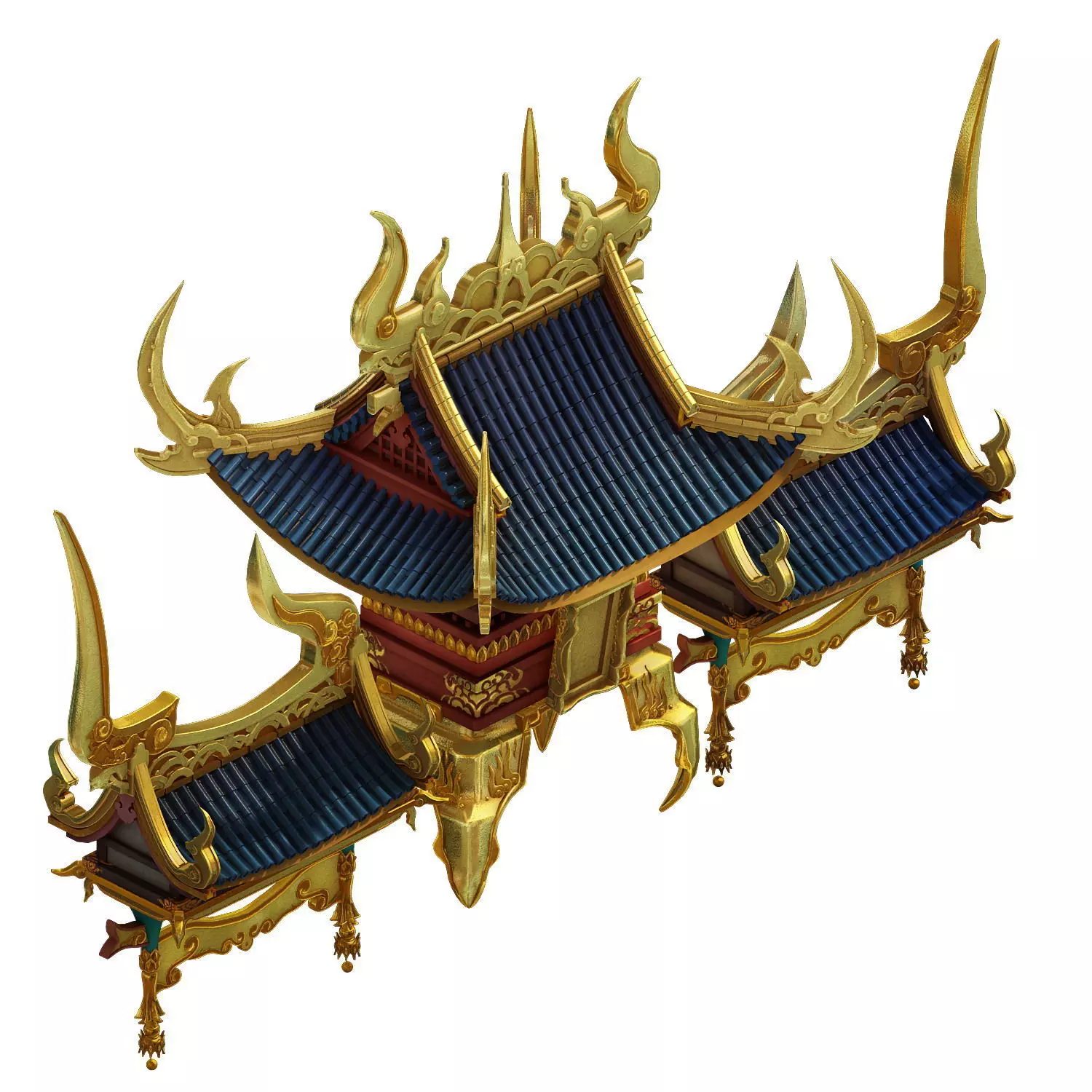 Game Model - Bi La City - Royal Palace roof 3D model_0