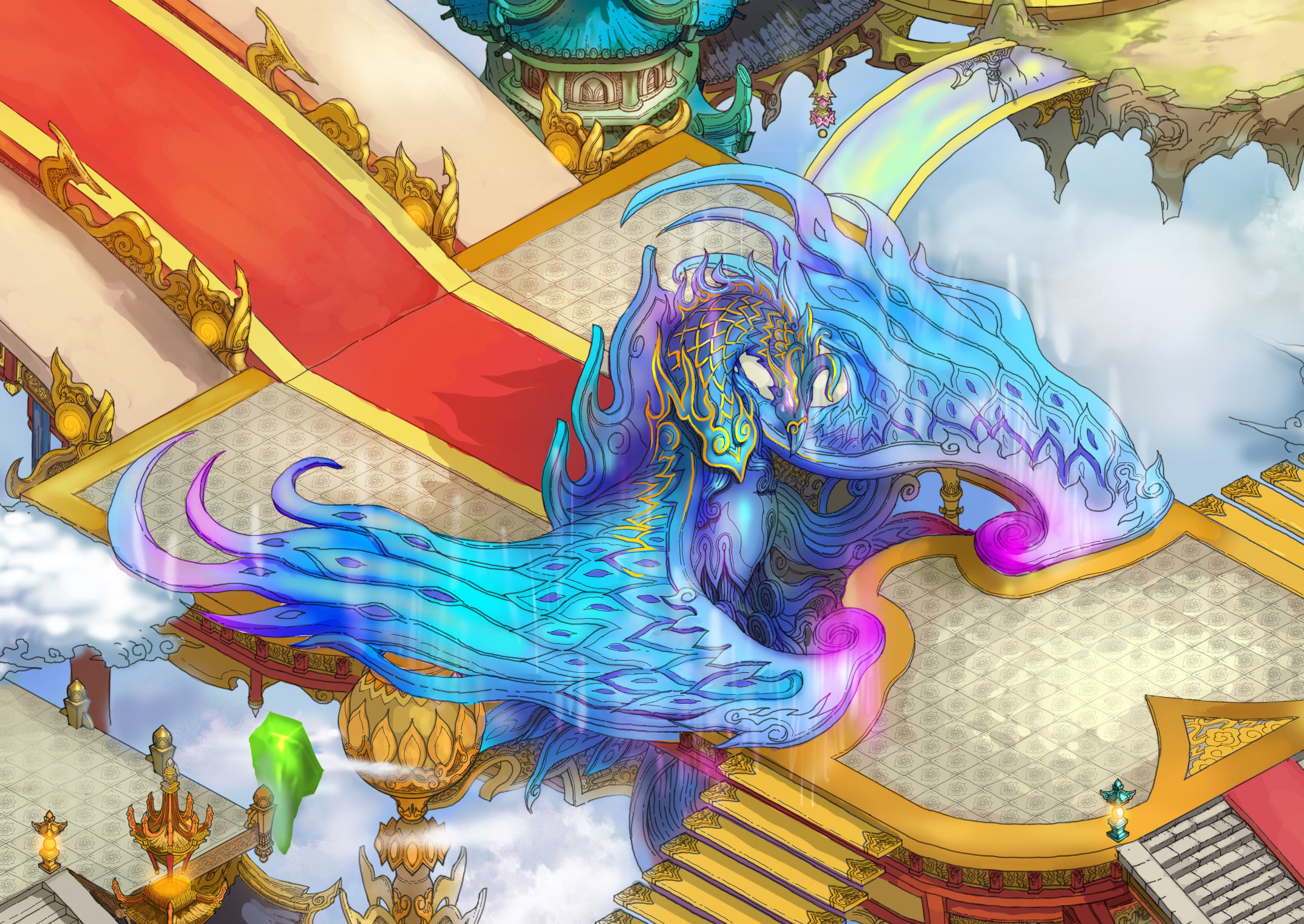 model - Bi La City - Royal Palace statue Phoenix 3D model_3