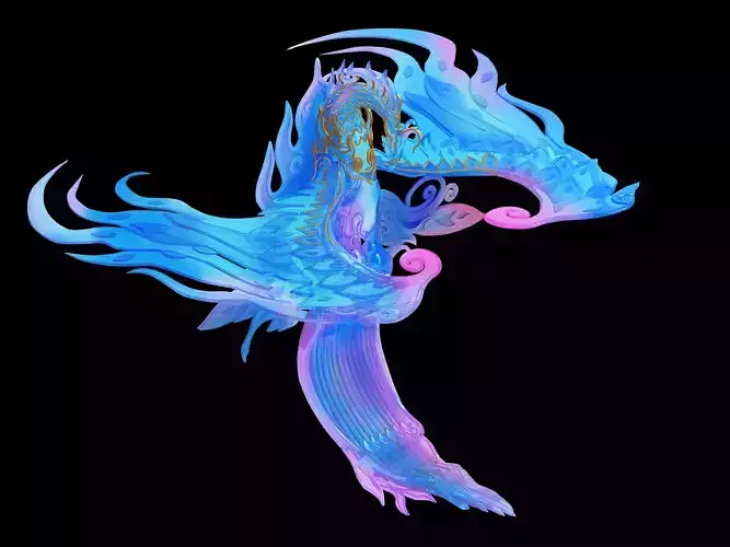 model - Bi La City - Royal Palace statue Phoenix